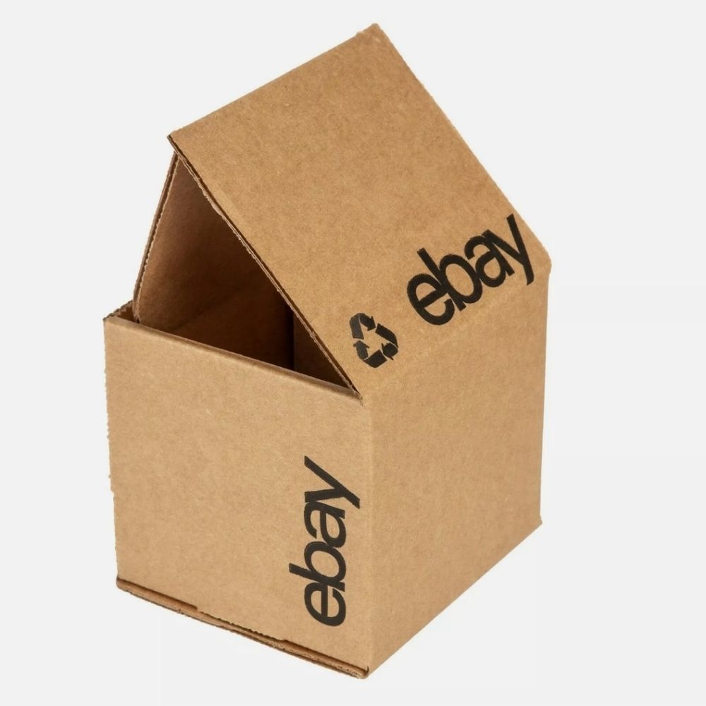 8/$20 5ct Ebay Branded Flat Folding Boxes 4x4x4 Shippin